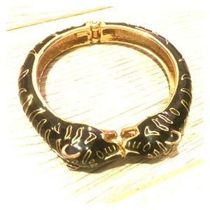 Vintage Jaguar hinged bracelet